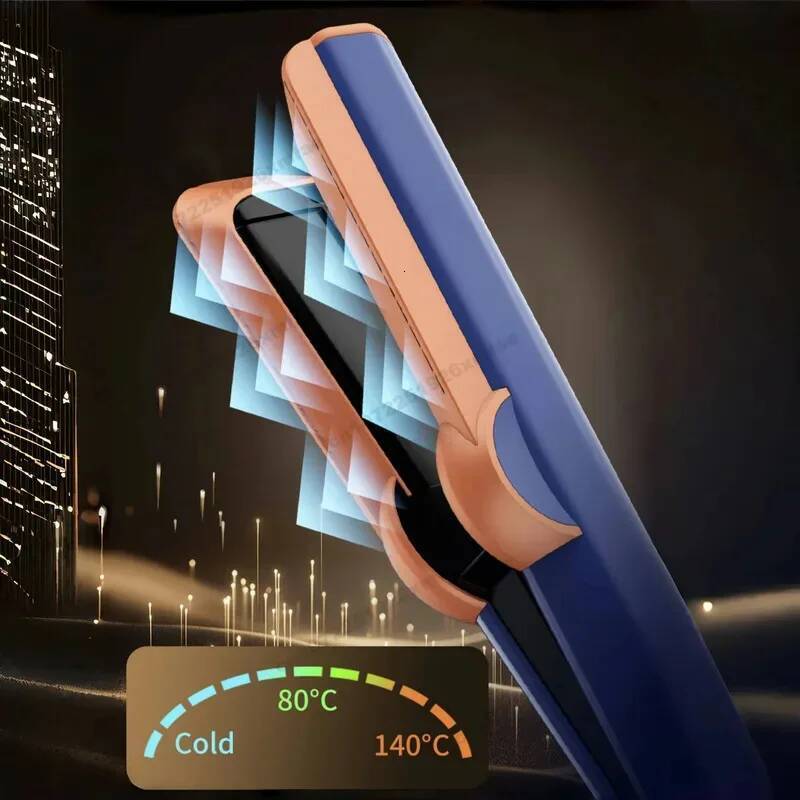 Hairstrait Dryer Negative Ion Styler Long-Lasting Styling Tool Flat Iron Hair Straightener with air