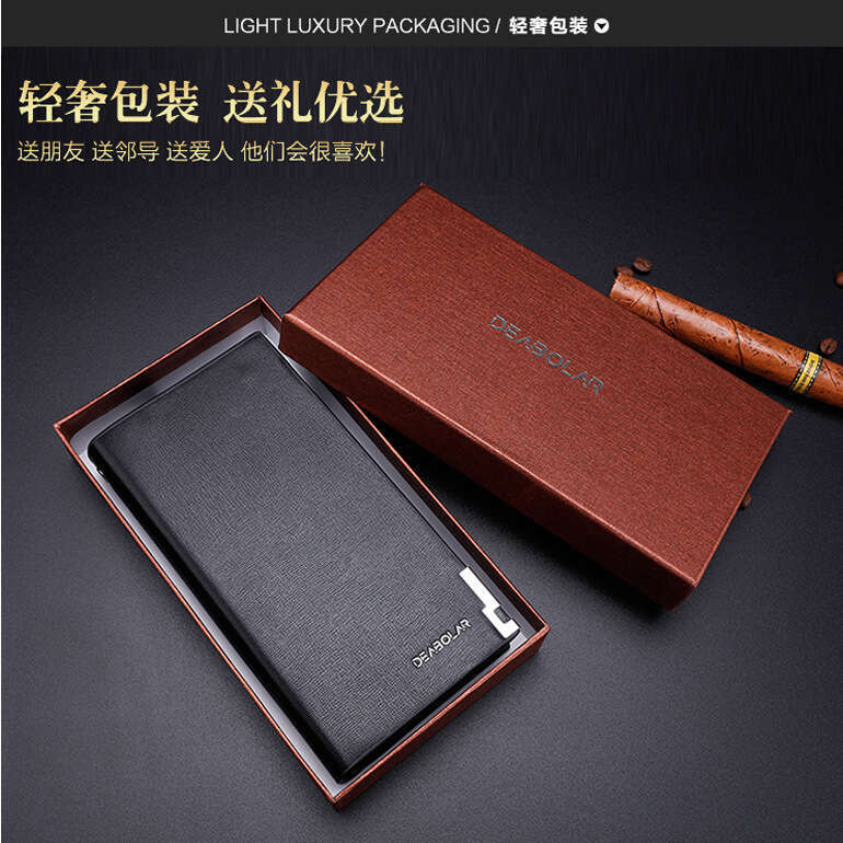 New Men's Fashion Zipper Long Wallet with Multiple Card Slots Gift Clutch wallet designer mens wallet wallet designer mens wallet wallet designer