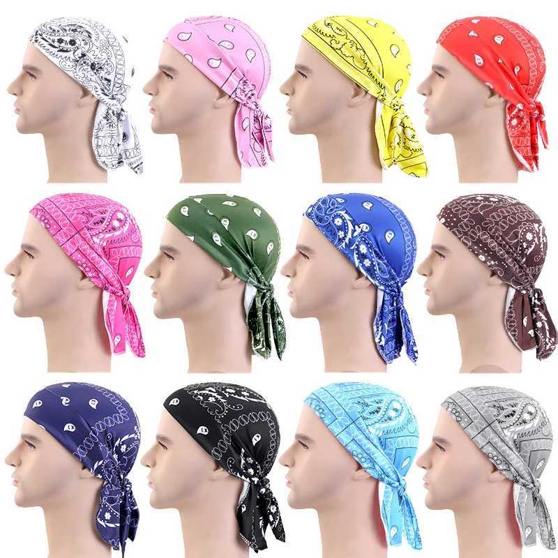 Unisex Women Men Paisley Print Motorcycle Wrap Biker Hat Bandana Headscarf Skull Cap Hat Headscarf Skull Cap Hat Head Wrap Durag M250623