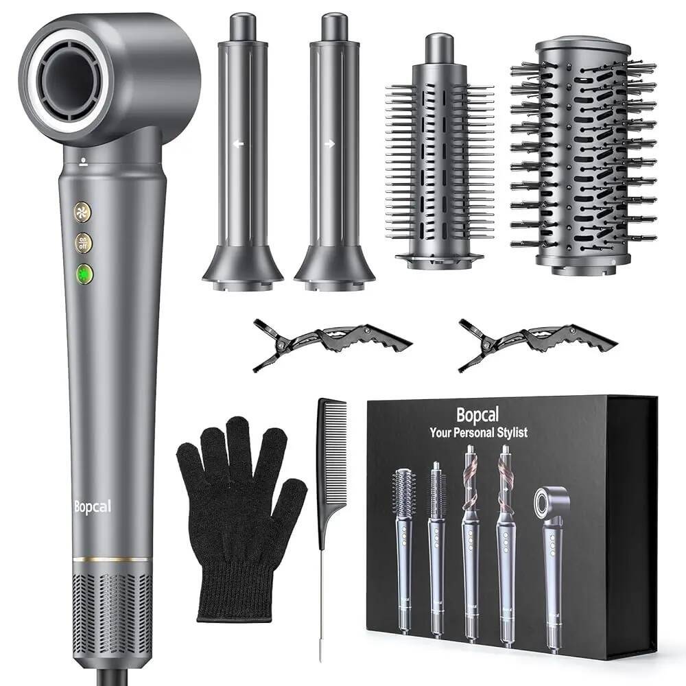 5 in 1 Dryer,Multi Styling Tool,Straightener & 32mm Curling 300 Million Negative Ions Hair Care 1-3 Mins Quick Drying Gifts
