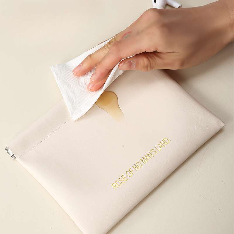 Lipstick Cosmetic PU Storage Automatic Closure Snap Gift Bag Portable Earphone Data Cable Coin Purse