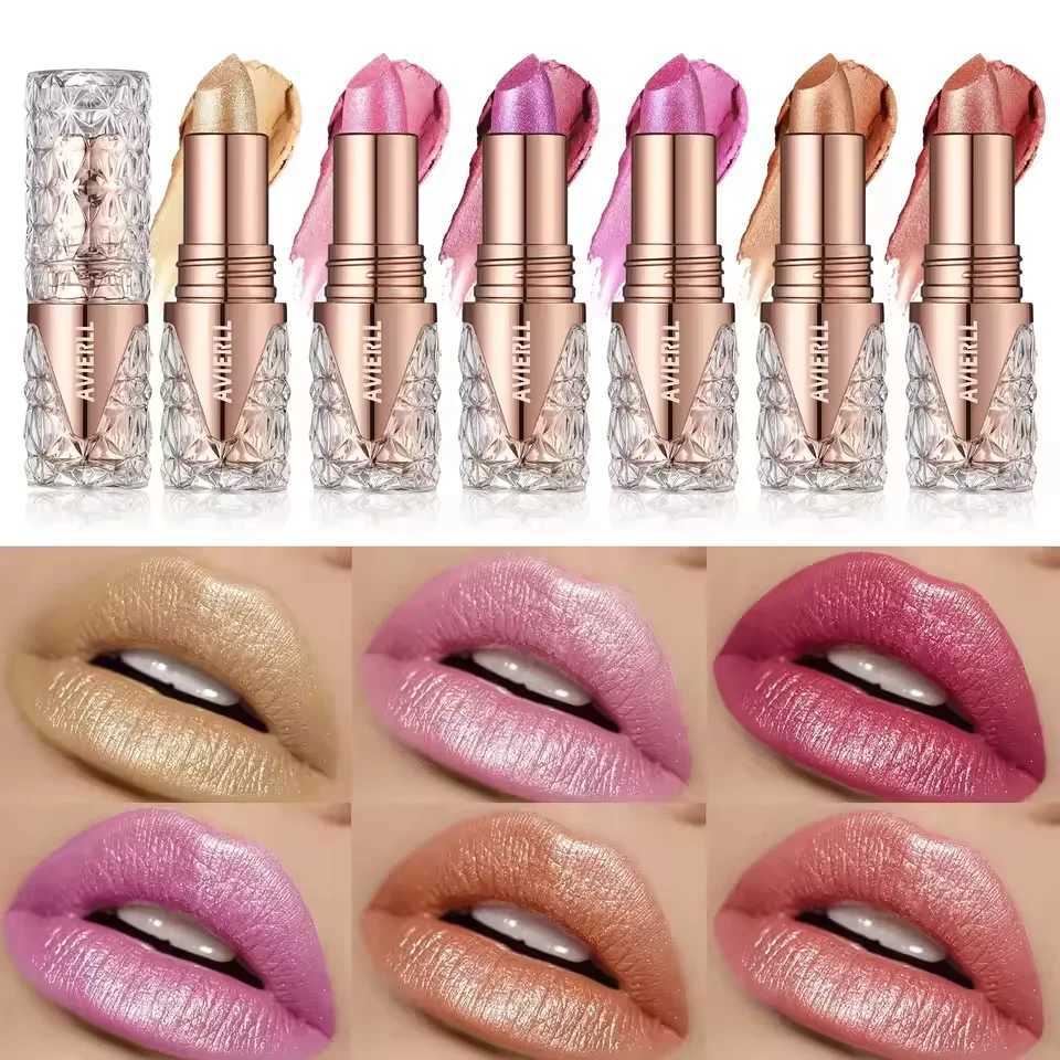 Fine Glitter lipstick quicksand gold lipstick moisturizing silky mermaid girl pink long-lasting waterproof grapefruit orange XJ250623