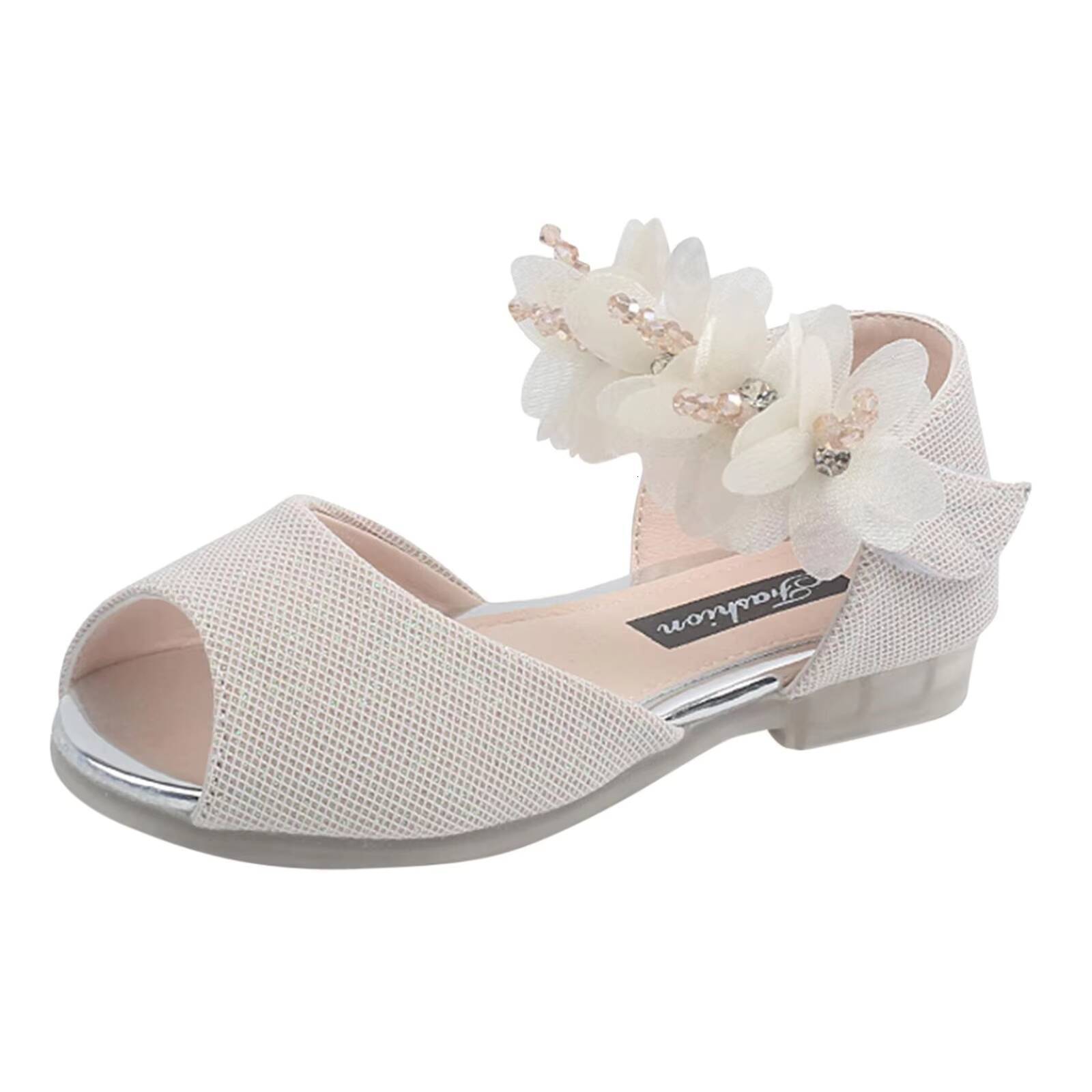 Rhinestone Children's Low Heel Girls Ddmyshoesvip Shoes Flower Wedding Party Dress Shoes For Kids Toddler Jelly Sandals Ddmydesign