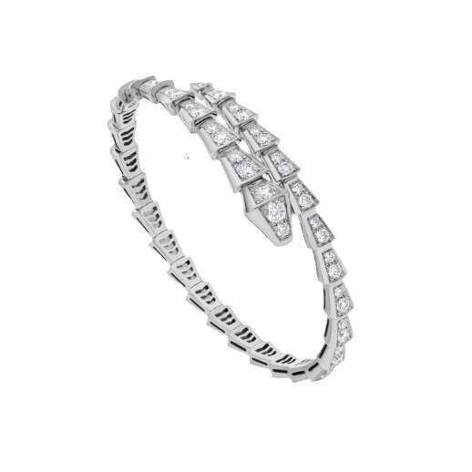 HRSC High Version for Women Bone Open Full Dia Light Niche Snake Head Elastic Layered Bracelet