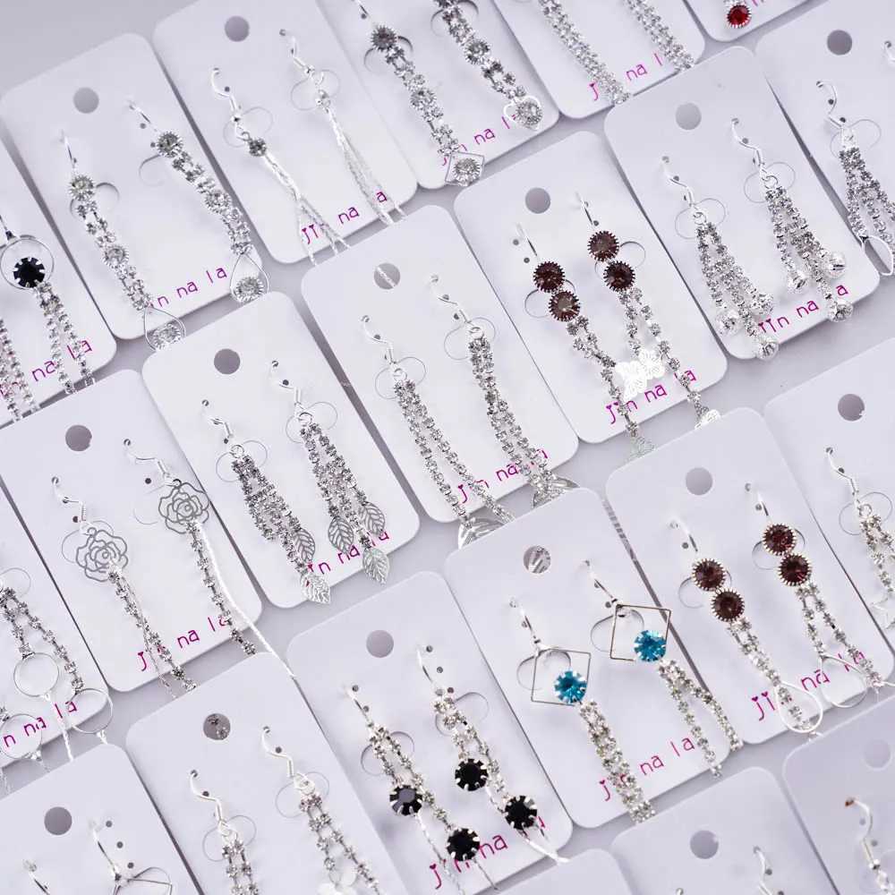 10Pairs/Lot New Korean Fashion Shiny Pearl Geometric Tassel Hook Earrings For Women Long Dangle Pendants Mix Style Jewelry Gift XJ250623