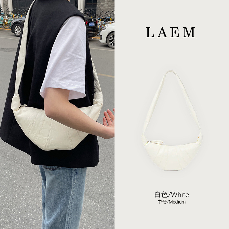 DHAL LE Correct Version Niche Design High-Quality Texture Croissant Crossbody Genuine designer bags Leather Dumpling Bag Women