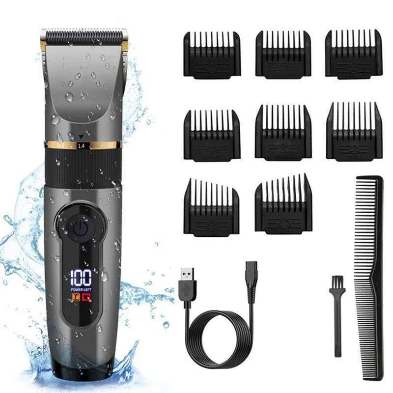 Zai Xiao Professional Hair Clipper Electric Trimmer For Men Beard Kids Barber Cutting Hine Haircut LED Screen Waterproof