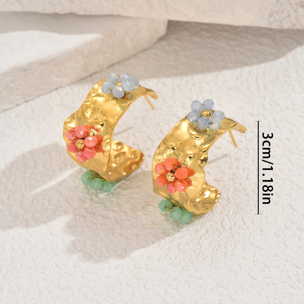 Trendy Women's Earrings with Unique Flower Design and Zircon Inlay, Stud Earrings, Ear Jewelry for Women