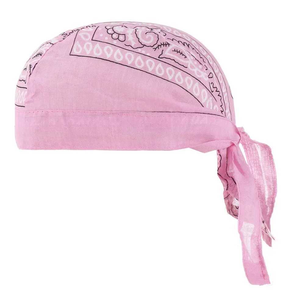 Durag Du-Rag Headwear Head Wrap Skull Cap Doo Do Rag Bandana Headwear Beanie Hat Women Men Print Headscarf Cycling Pirate Caps M250623