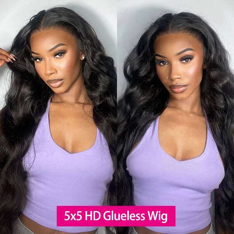 5X5 Glueless plucked and Go Body Wave Human Wigs Pre Cut Ready To Wear 100% Brazilian Hair 30 inch
