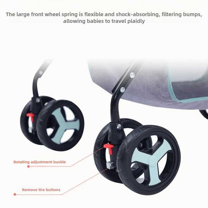 Lightweight Baby Stroller Foldable Four-wheeled Stroller with Sitting and Lying Function XJ250623