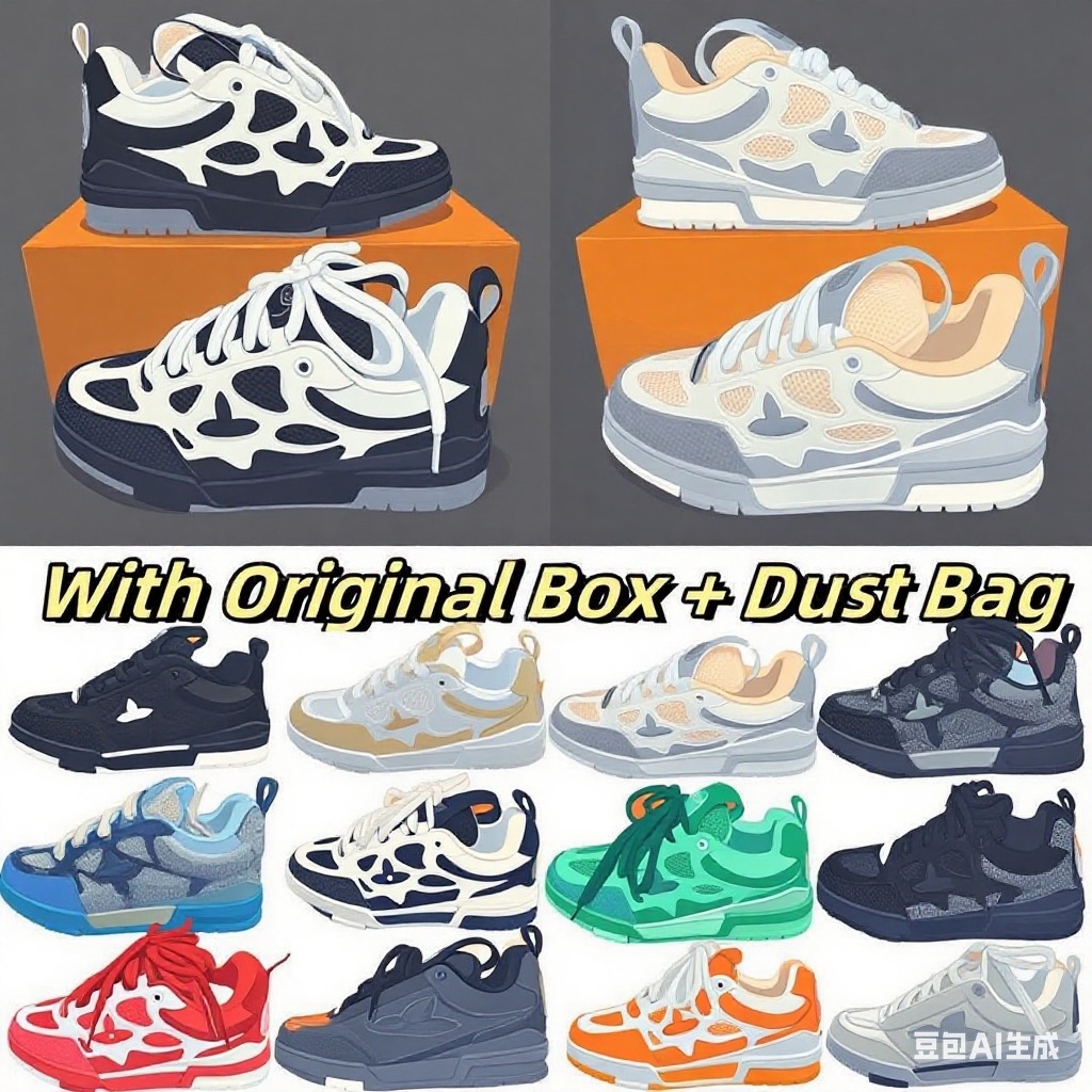 2025 Skate Designer Shoes Trainers High Quality Mens and Womens Sneakers Casual Fashion Running Lace-up Low-top Sports Breathable fashion comfort with box 46