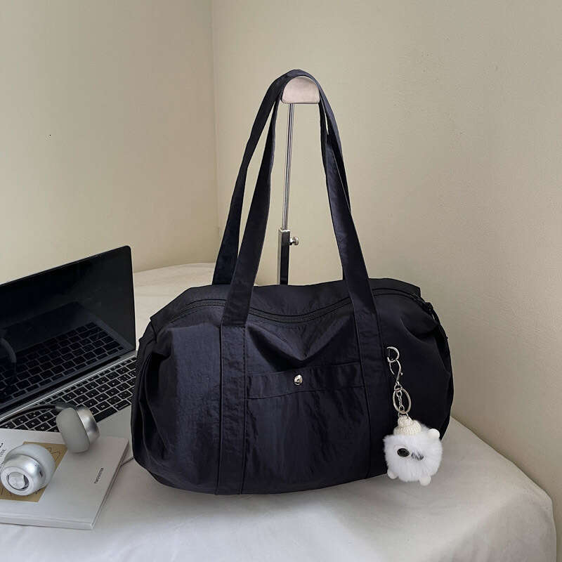 Lightweight Large Capacity Waterproof Wrinkle-Resistant Daily Commute Class Short Trip Nylon Tote Simple Trendy Shoulder Bag
