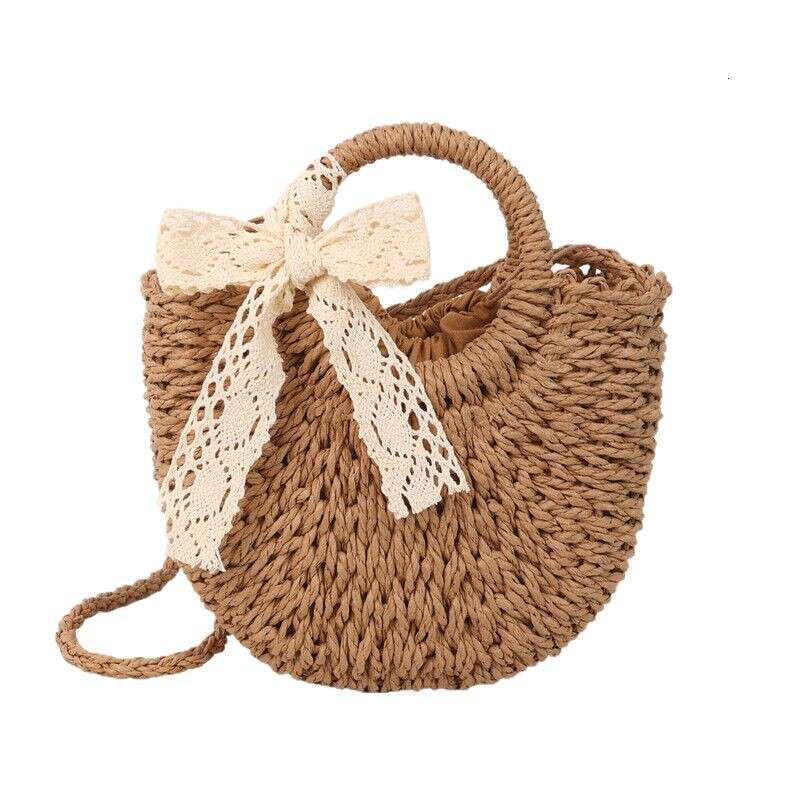 2025 New Trend Casual Spring Summer Large Capacity Shoulder Crossbody Beach Straw Woven Women's Bag