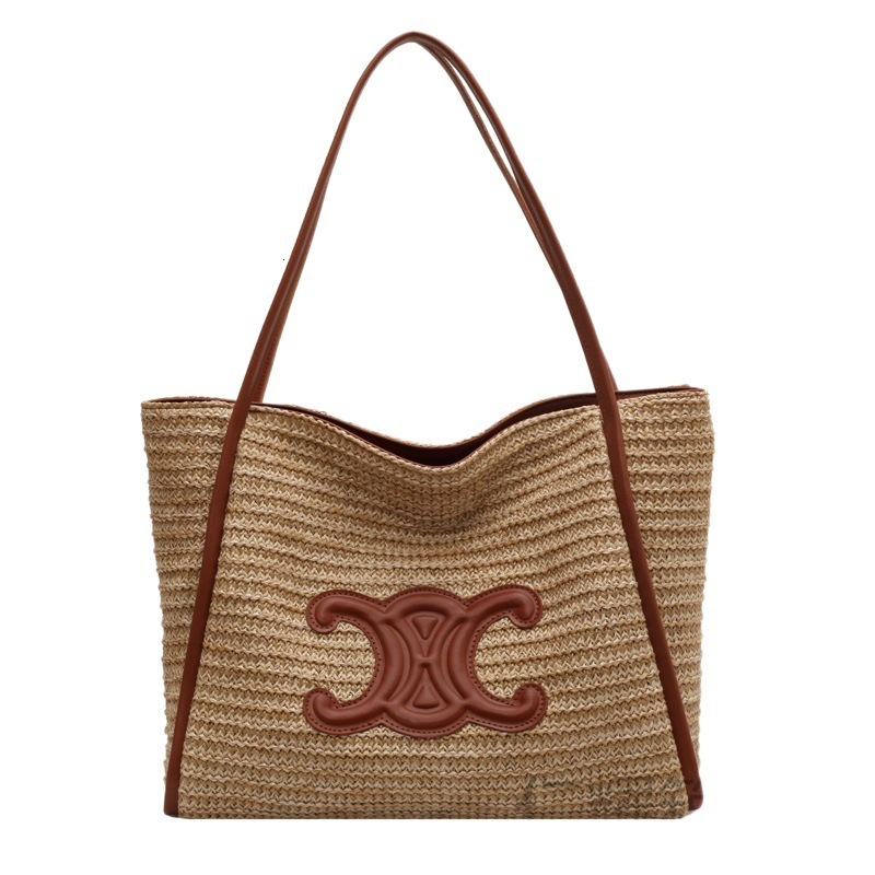 Free Shipping Designer Bag Large Luxury Bag Capacity Straw Woven Bag For Women 2025 New Handmade Woven Bag Vacation Beach Shoulder Bag Trendy Fashion 