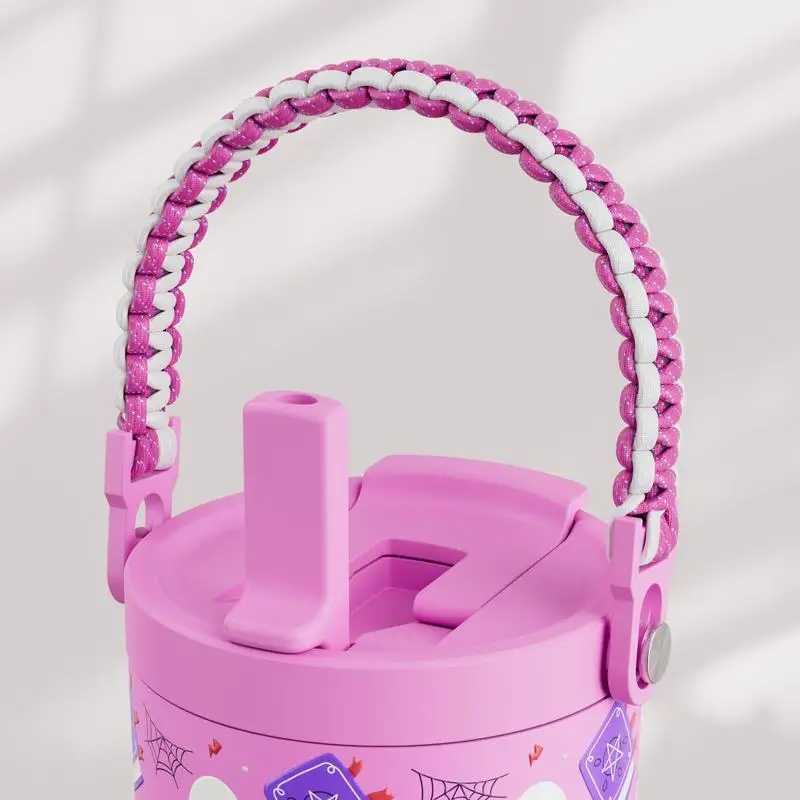 Meoky 32oz 40oz Double-mouth Handle Tumbler Direct Drinking Mouth and Straw Mouth Replaceable Plastic Handle Braided Handle X250623