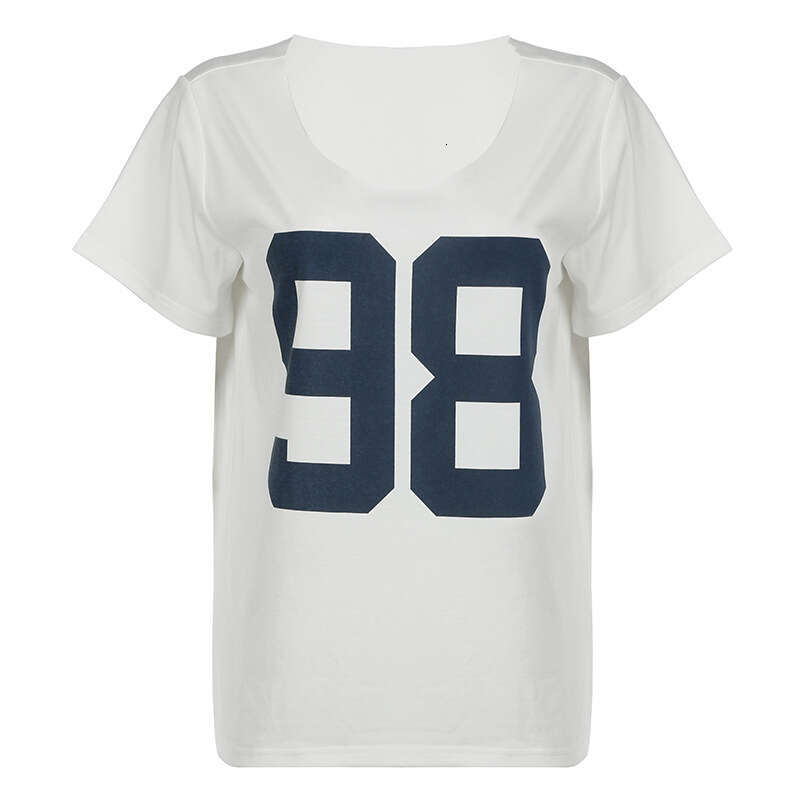 Loose Casual Style Digital Print Short Sleeve T-Shirt Summer Fashion New Personality Women's Top B5