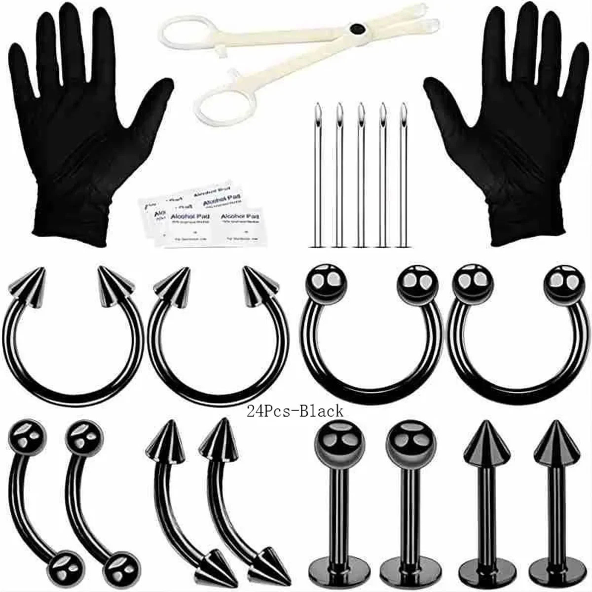 244284Pcs Sterile Ear Piercing KitCartilage Tragus Helix Gun No Pain Piercer Tool Machine Set Stud Jewelry 250613