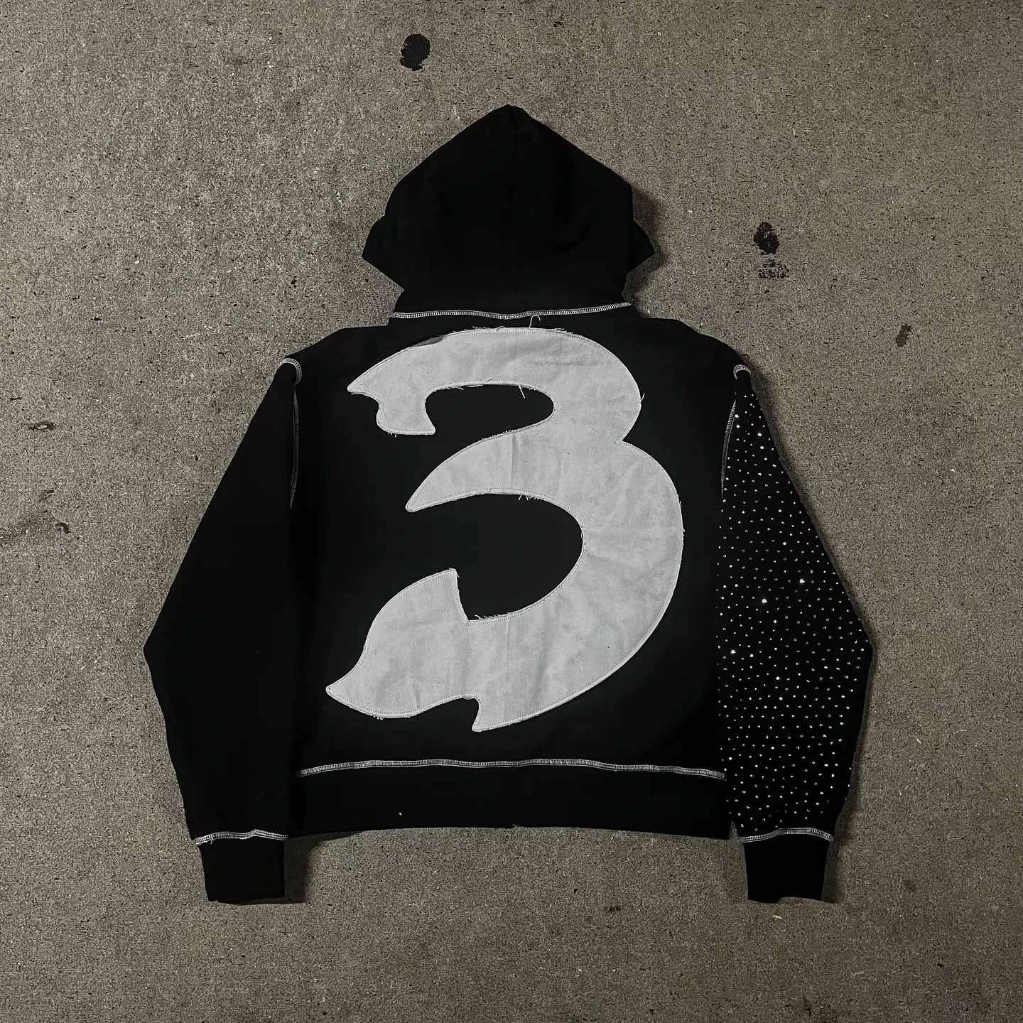 American Fashion Trend Joker Zipper Hoodie Women Street Y2K Hip Hop Fleece Padded Sweatshirt Unisex Casual Loose Warm Hoodie 250617