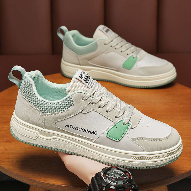 Spring Men's New Breathable Canvas Men new Korean Style Versatile White Thick Sole Sneakers Casual Board Shoes