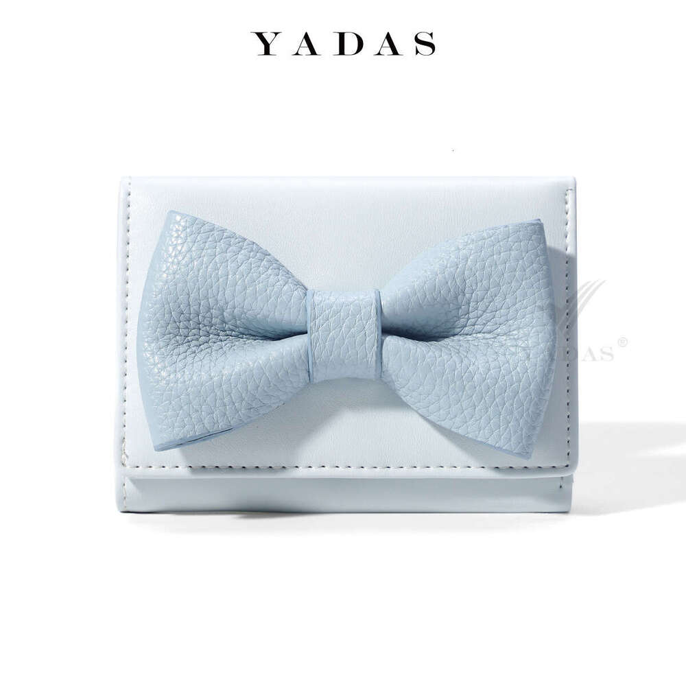 Big Bowknot YADAS Small Fragrance Women's Card Holder Fashion Heart PU Leather Short 70% off Coin Purse Wallet
