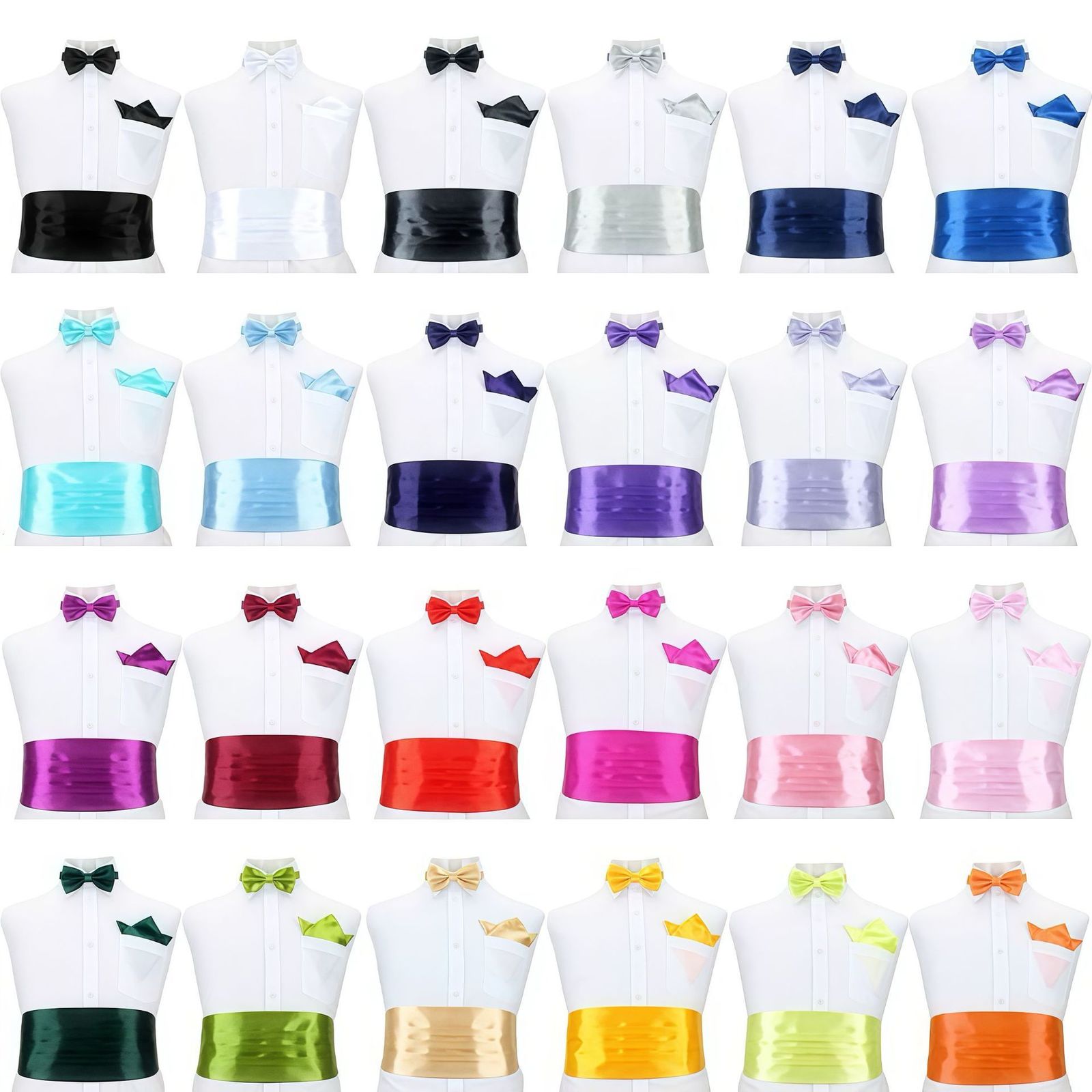 Black Floral Silk Wedding Mens Cummerbunds Bow Tie Brooch Set Tuxedo Formal Wide Belt Ceremonial Belt Elastic Waistband DiBanGu 241227