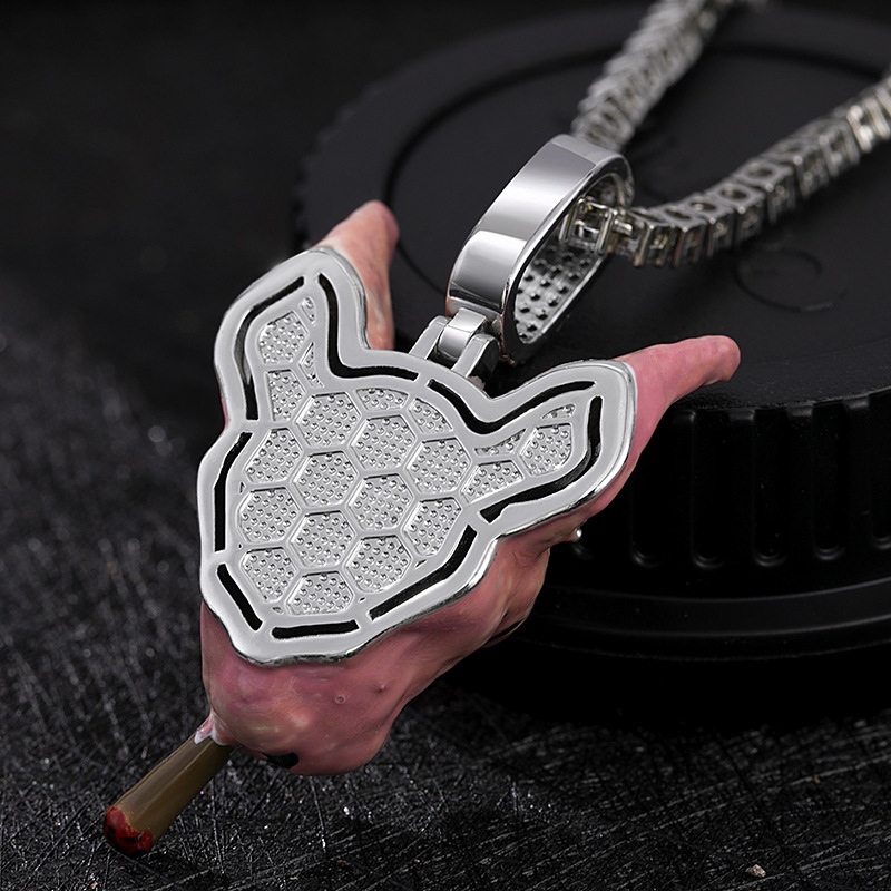 Luxury Designer Jewelry Brand Handmade Enamel Sphynx Cat Pendant Hip Hop Trendy Unique Versatile Necklace