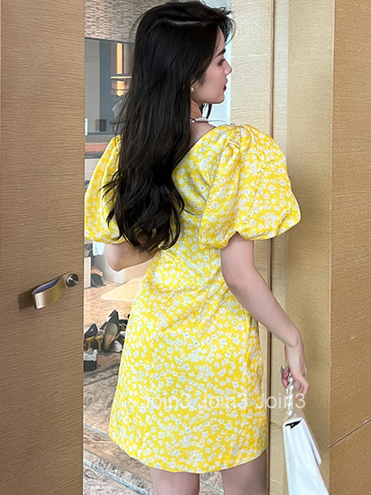 New Luxury Women Evening Dress Vintage Sweet Floral Square Collar Slim Mini Party Club Prom Birthday Femme Mujer Vestidos Fiesta