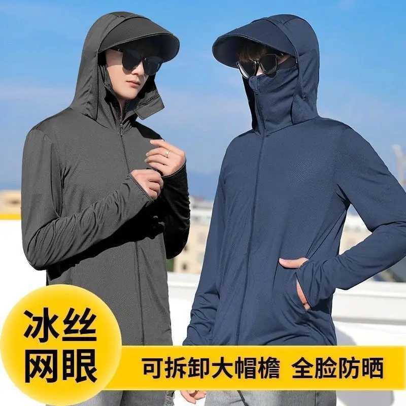 Summer Sun Protection Skin Coats Men Ultra-Light Sportswear breathable UV-proof Hooded Outerwear Loose-fit Casual Fishing Jackets W250623