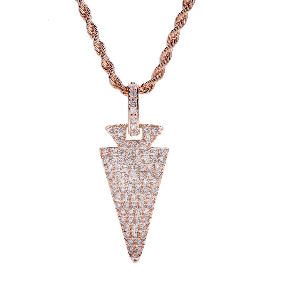 Luxury Designer New Arrival Arrow Radish Full Iced Out Hip Hop Moissanite Statement Pendant Necklace Pass the diamond tester