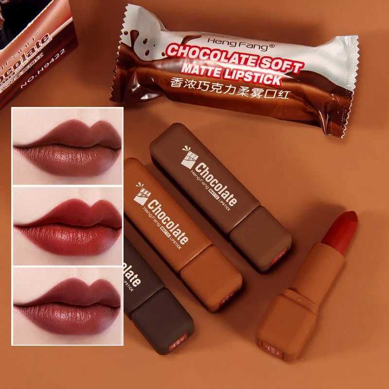 Chocolate Shape Matte Liquid Lipstick Waterproof Innovative Lovely Lip Glaze Velvet Lasting Lip Gloss Lip Makeup Tint Cosmetic XJ250623