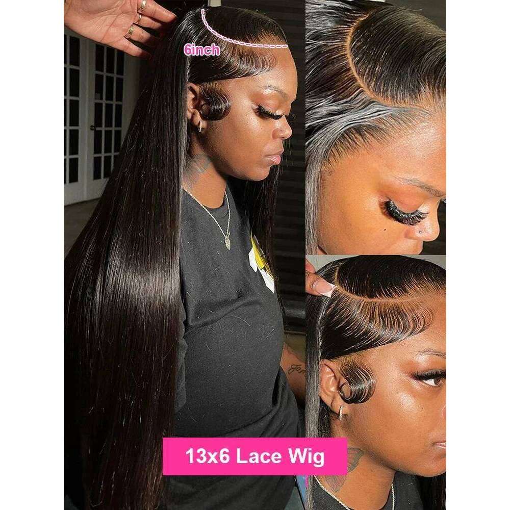 9x6 7x5 5X5 Straight Pre Cut Glueless Wig 100% Human Hair Ready To Wear And Go PrePlucked HD 13x4 13x6 Lace Front Wigs