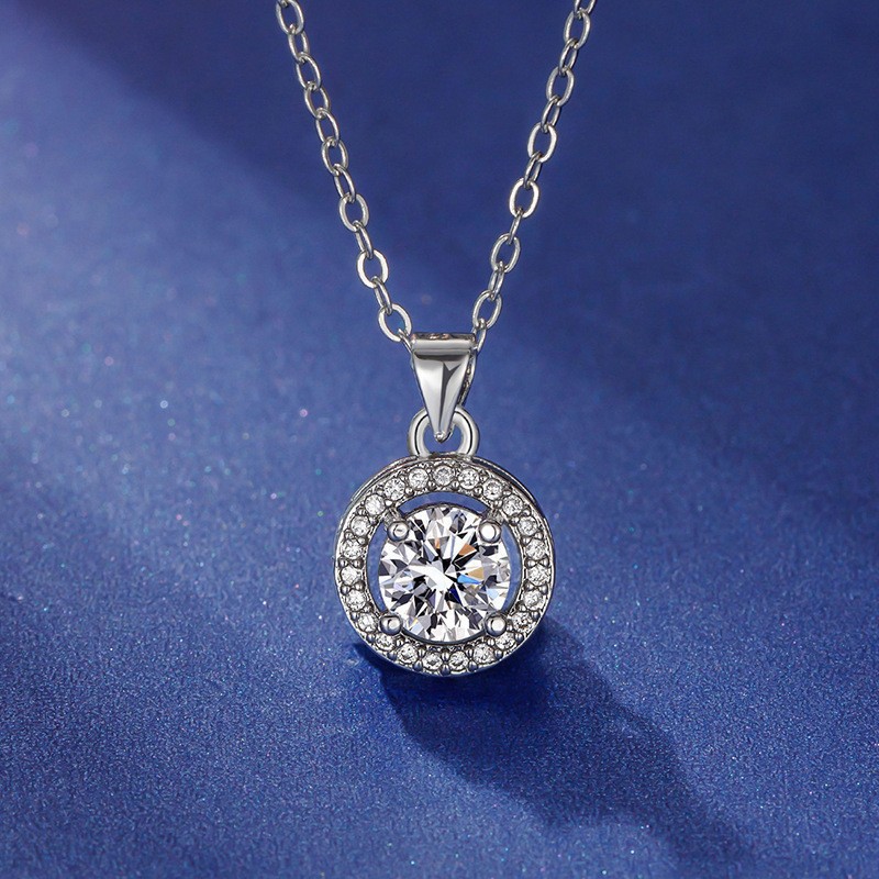 imitation moissanite necklace Platinum collarbone chain eight arrow zircon pendant accessory necklaces jewelry jewlery designer for women men