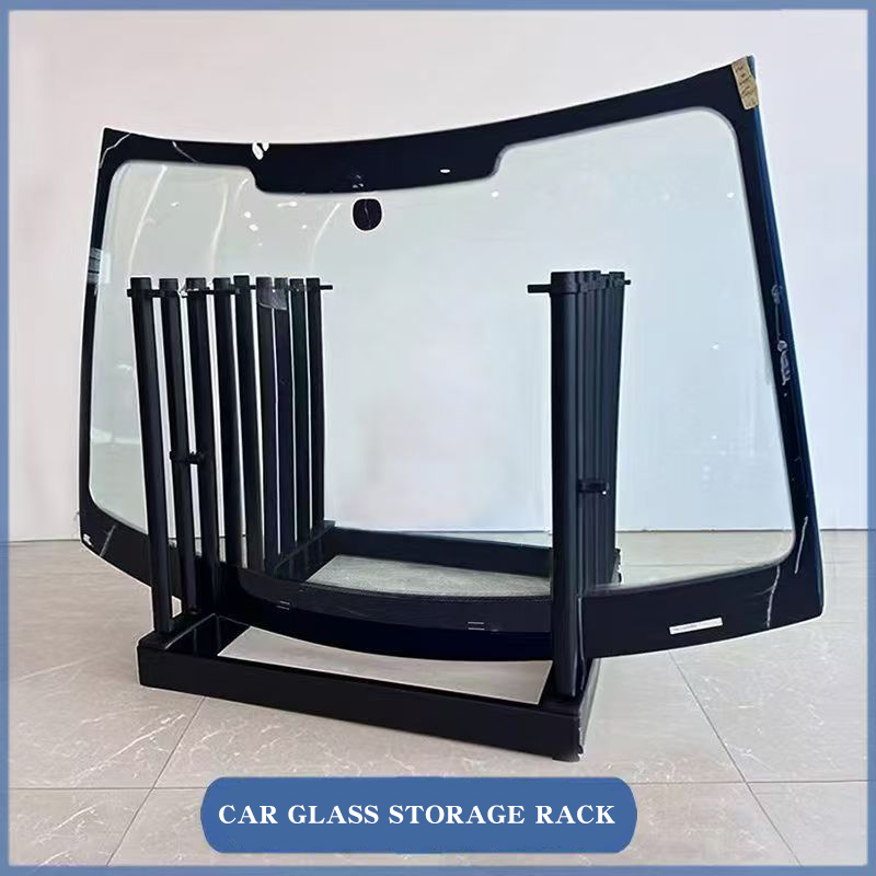 Multi functional mobile display rack for automotive glass