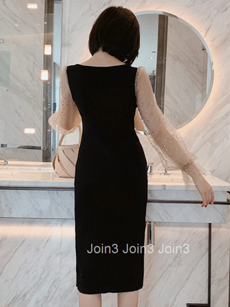 Fashion Women Sweet Temperament Comfortable Patchwork Work Style Dress New Arrival Vintage Elegant Party Slim Pencil Dress