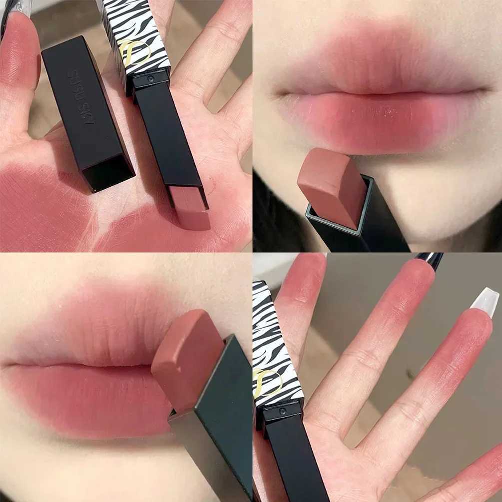 Matte Lipstick Nude Smoked Rose Lip Color Velvety Lip Tint Solid Lip Gloss Waterproof Makeup Long Lasting Cosmetic XJ250623