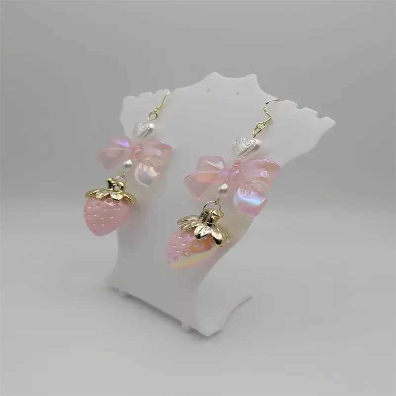 Pastel starry coquette cottagecore bow earrings pearl heart milky XJ250623