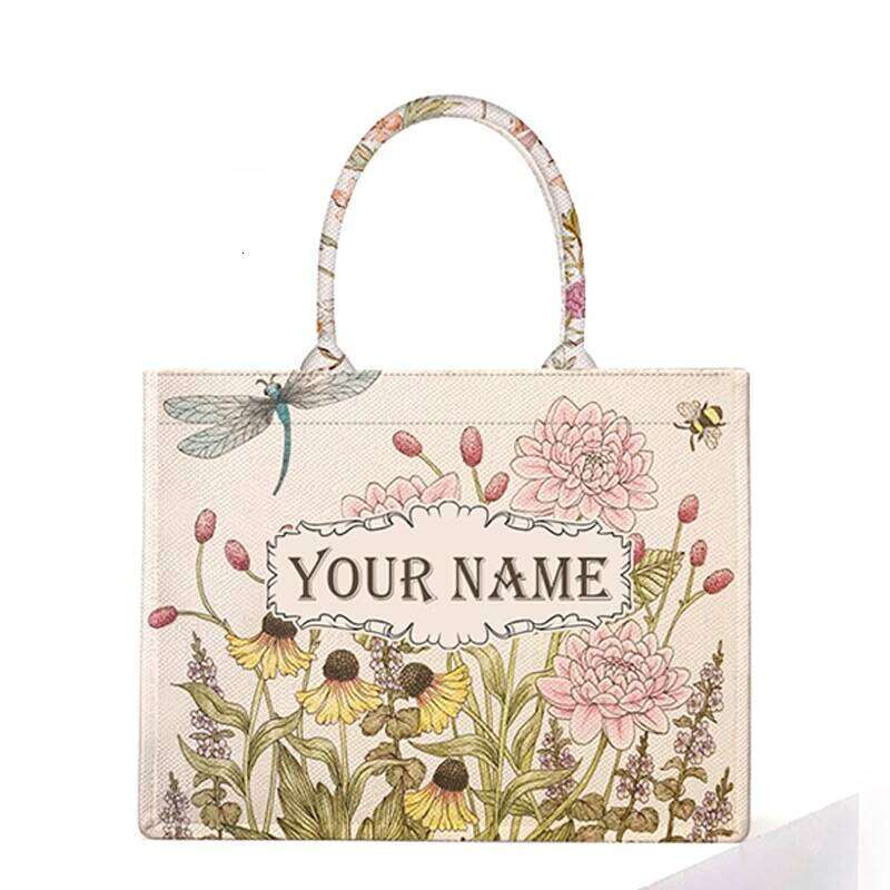 Designer Bag Designer Bag Spring And Summer Personalized Fashion Printing Large Capacity Canvas Name Custom Letters Tote Women Commuter Travel