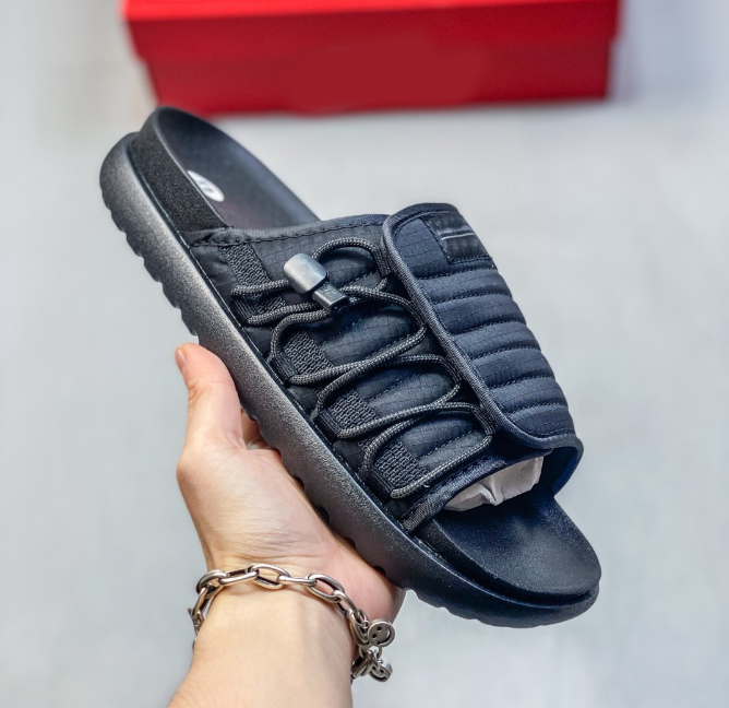 Thick Soled ASUNA 2 SLIDE Open Toe Slippers Solid Color Anti Slip Bread Slippers Outdoor Leisure Vacation Beach Shoes Unisex