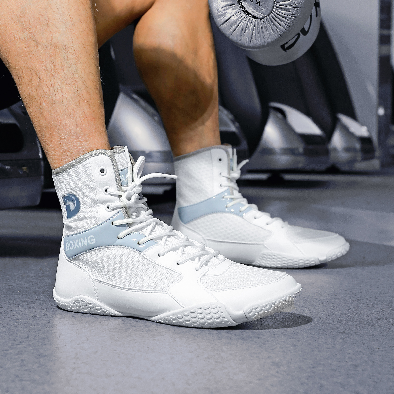 Men's Professional Boxing Shoes, Professional Muay Thai Shoes, Sanda Training Shoes, Combat Shoes, Free Kickboxing Shoes, Competition Wrestling S