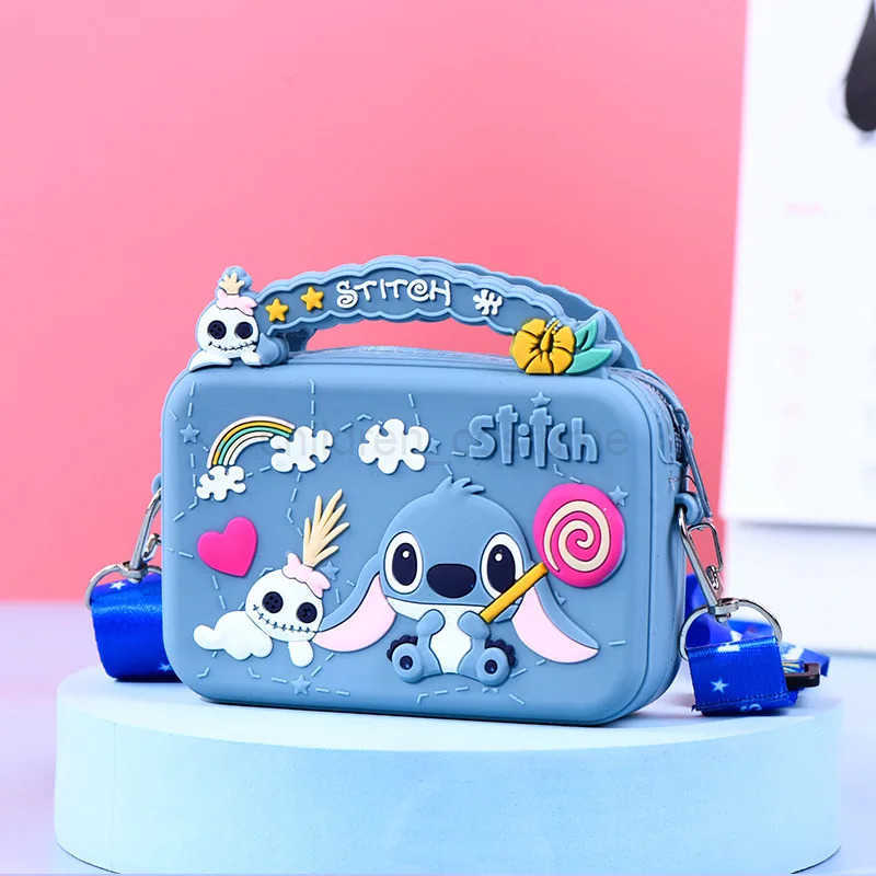 Disney Silicone Bag Cartoon Anime Figure Stich Shoulder Bag Lilo Stitch Fashion Kids Girl Accessories Coin Purse Gift W250623
