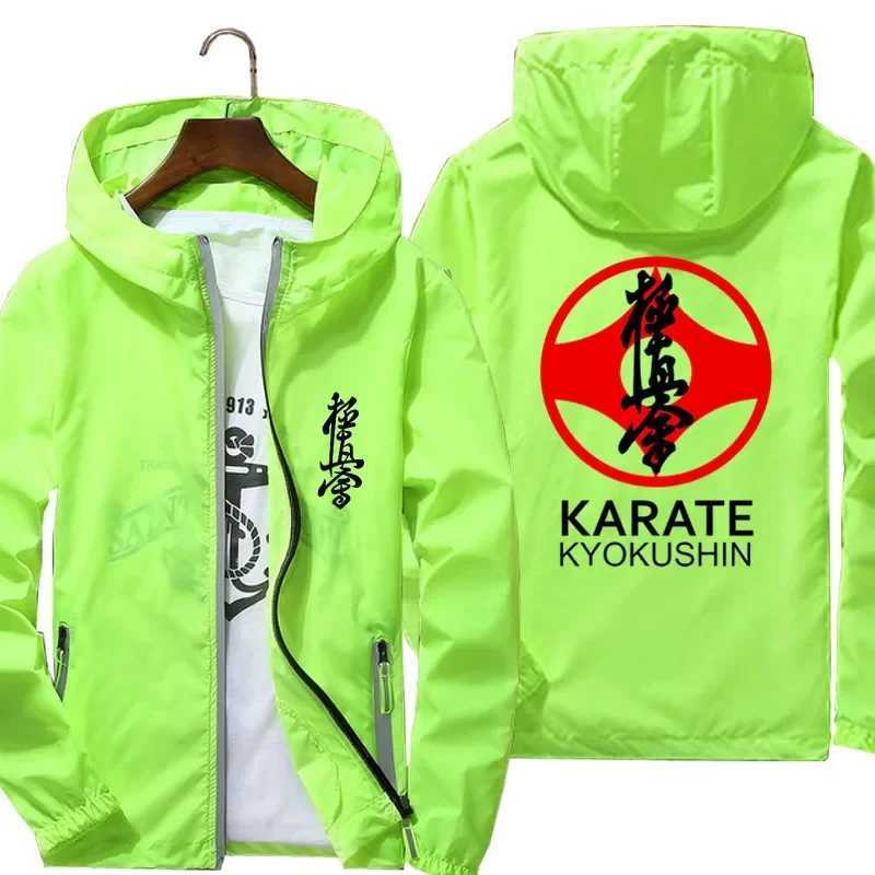 Kyokushin Men Karate Symbol and Kanji Bomber Jacket Windbreaker Skin Streetwear Reflective Coat Sunscreen Fashion Clothing W250623