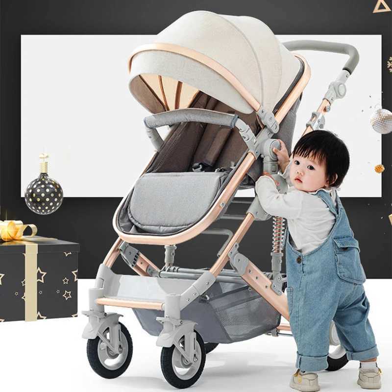 2025 New baby stroller Sleek Portable Stroller Luxury Baby stroller Baby carriage High landscape Portable travel pram newborn XJ250623