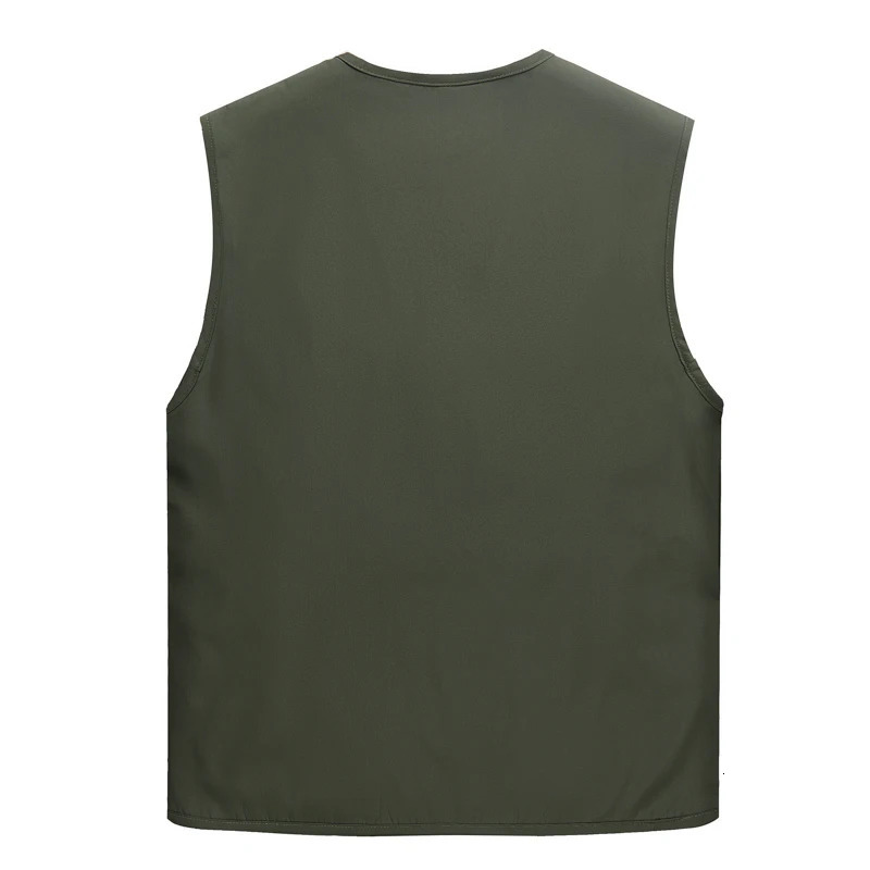 Men Outdoor Breathable Sleeveless Vest Men Tactical Cargo Fishing Vests Man Casual Multi Pocket Work Tool Safari Vest Waistcoats 250617