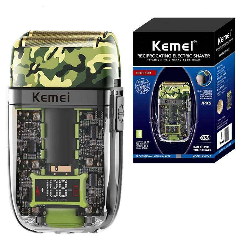 Original Kemei Hair Beard Shaver For Men Electric Razor Barber Bald Head Shaving Hine Finishing Rechargeable