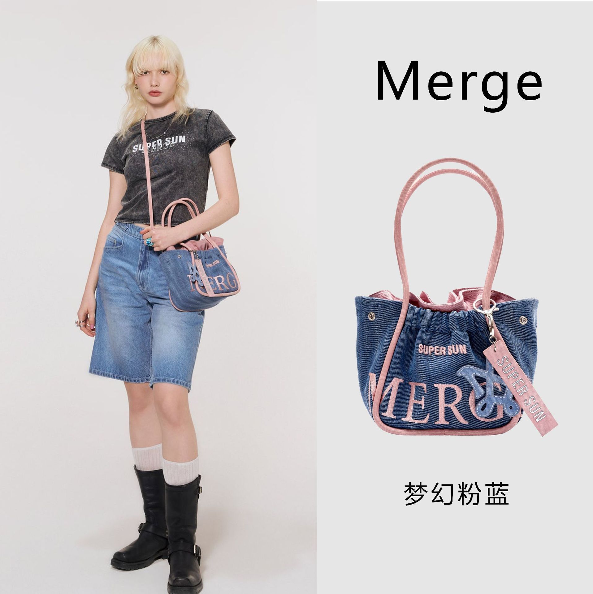 DHAL Thai Brand Merge Tote Large Capacity Commuter Handbag designer bags Co-branded Abina Fashion Single Shoulder Underarm Bag