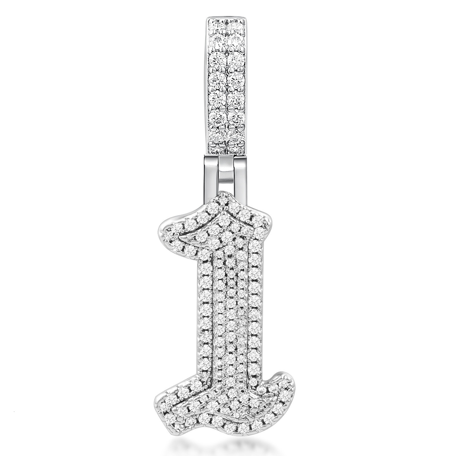 Lucky Number Full Iced Out Hip Hop Personalized Letter Moissanite Elegant Fashion Trendy Statement Necklace