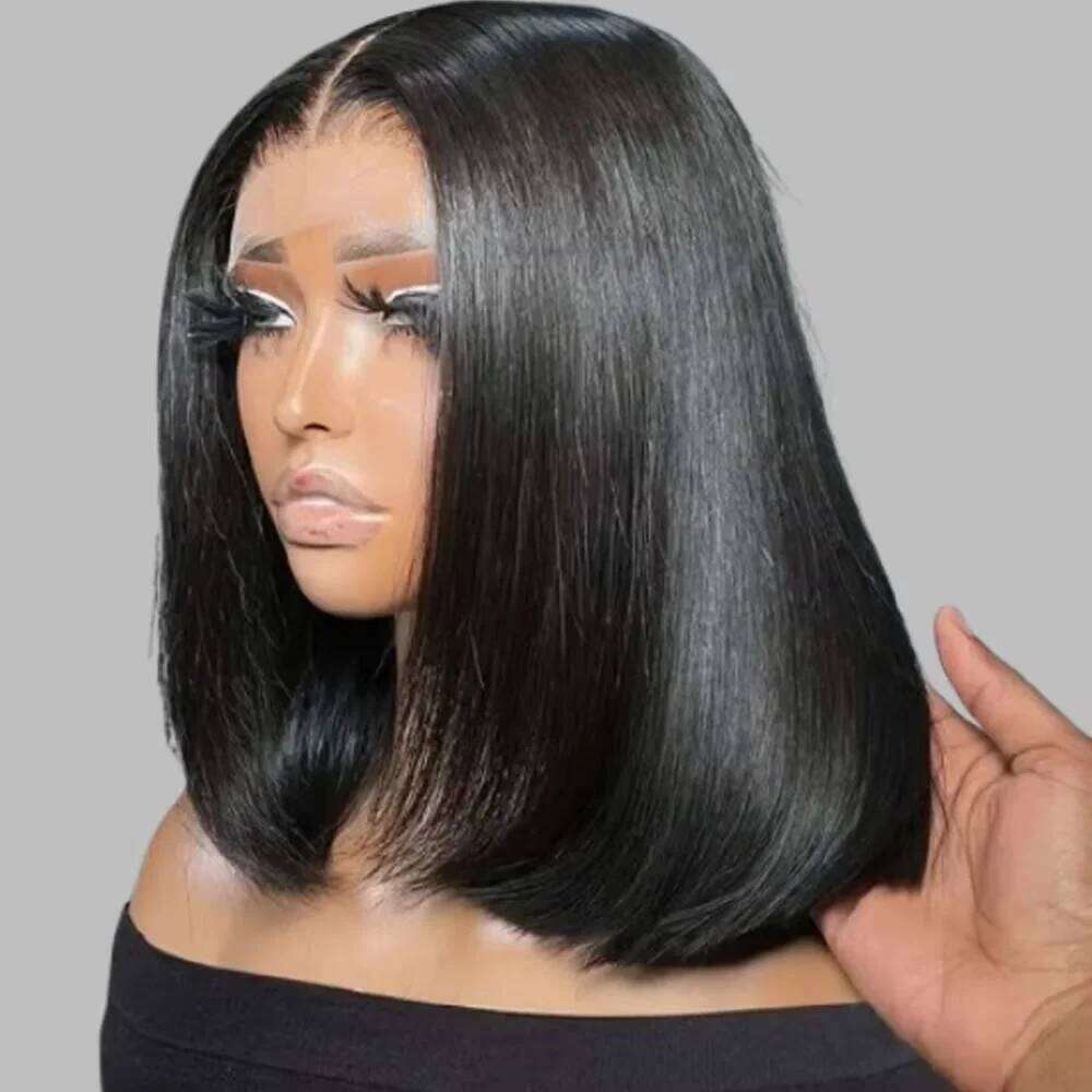 Short Human Hair Frontal 13x4 13x6 Transparent Lace Front Wig 4x4 5x5 Straight Bob Wigs for Black Women Geeta