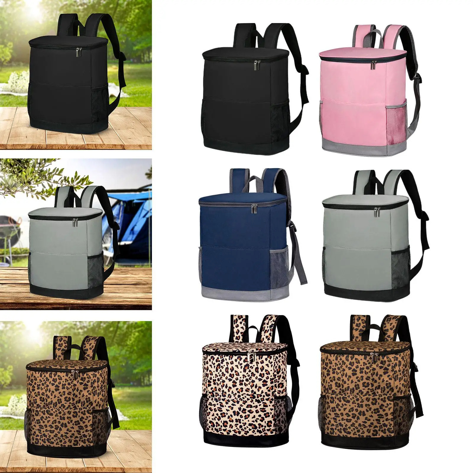 Insulated Cooler Backpack Lunch Cooler Fresh Keeping Waterproof Backpack Cooler Thermal Bag for Men Women for Work Travel Trips 250613