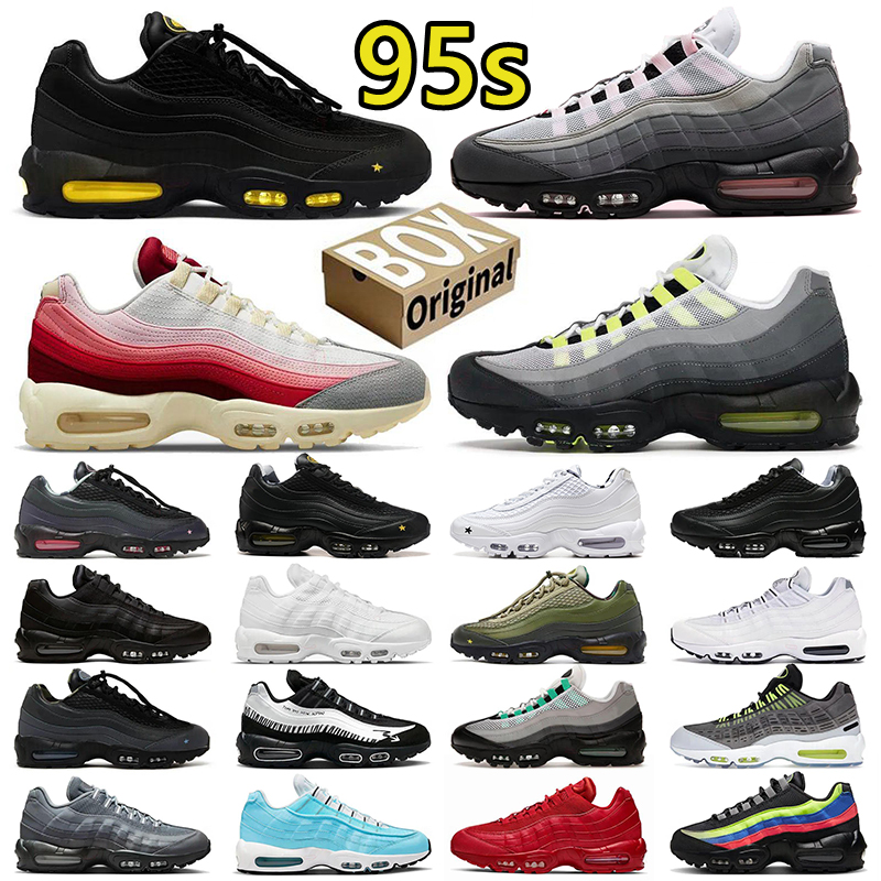 With Box 95s Running Shoes 95 Sneakers Neon Triple Black White CTZ Honey Black Pink Beam Yellow Cool Grey Olive Designer 95 Trainers Outdoor Sports Sh